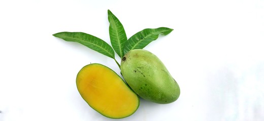 Fresh green mangoes