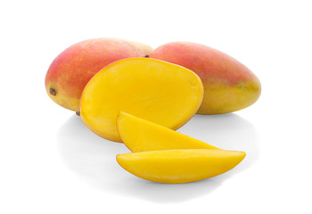 mango an isolated on white background, clipping path
