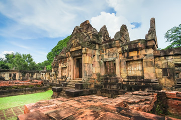 Ancient Khmer temple Prasat Muang Tam in Thailand.