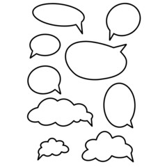 set of speech bubbles