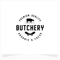 Butchery Shop Logo Design Template