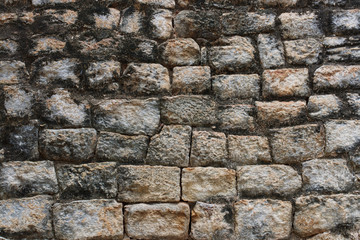 Ancient castle rock wall