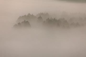 Dawn with a fog on the Velebit mountain, Croatia
