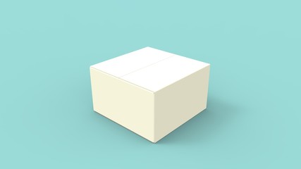 3d rendering of a packaging box isolated in studio background
