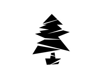 Fototapeta premium Christmas tree illustration. クリスマスツリーのイラスト