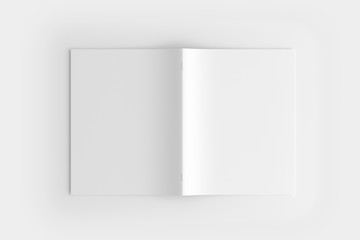 A4 Brochure White Blank Magazine Mockup