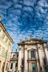 Fototapeta na wymiar View of Piazza Sordello in Mantua (Mantova), north Italy