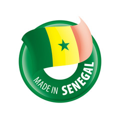 Senegal flag, vector illustration on a white background