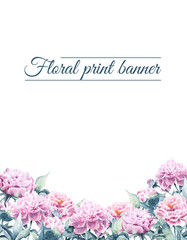 Making a banner with a border drawn with watercolor pions