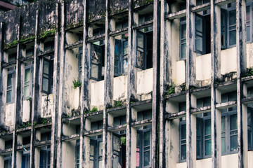 Old wooden window shutters in down town