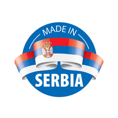 Serbia flag, vector illustration on a white background