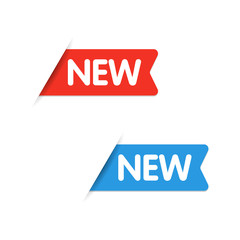 Vector New Tag Ribbon Labels