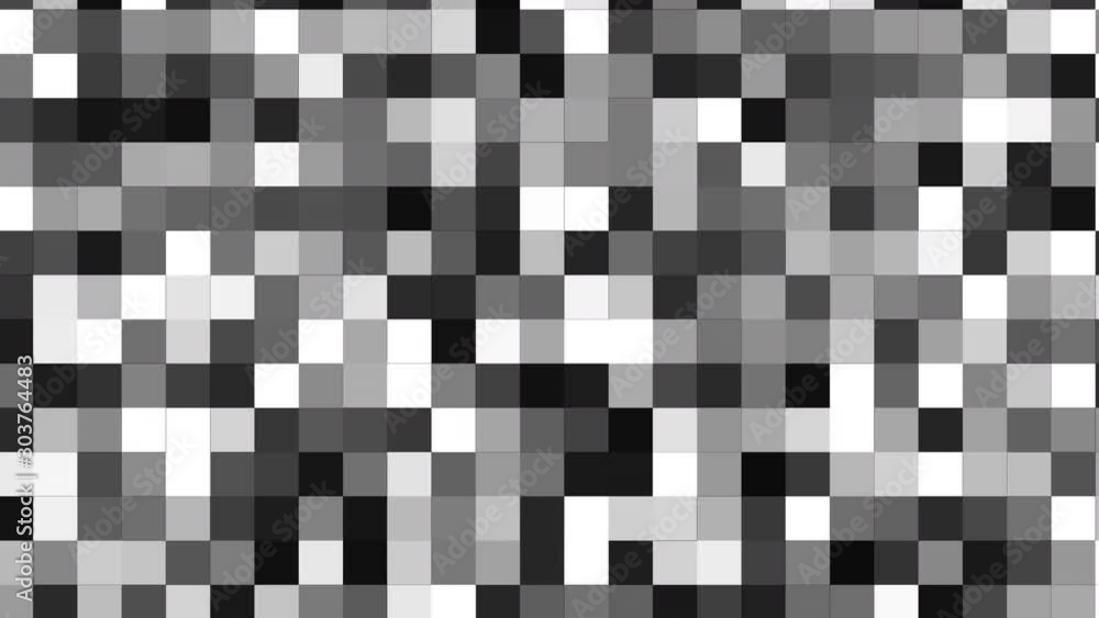 Aufkleber abstract black and white block pattern background.mosaic motion background