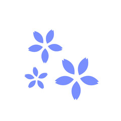 Blue flowers vector