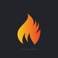 Fire flames icon logo vector