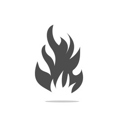 Fire flames icon logo vector