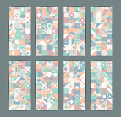 Fototapeta premium Modern vector abstract geometric pattern with different shapes. Abstract texture background for cover poster, banner, brochure