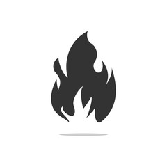 Fire flames icon logo vector