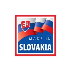 Slovakia flag, vector illustration on a white background