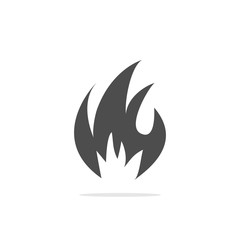 Fire flames icon logo vector