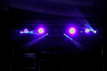 concert light show, colorful stage background