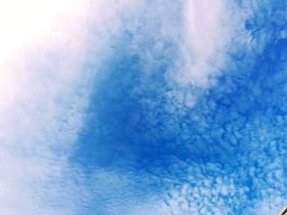 The picture of the blue sky and clouds from a different time