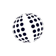 globe logo design vector symbol icon. dotted globe icon