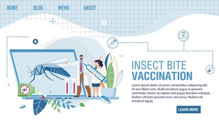Fototapeta na wymiar Online Service Offering Insects Bite Vaccination