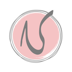 Feminine V Logo Template Design