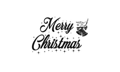 Merry Christmas Text, Creative typography for Holiday greeting, gift, poster