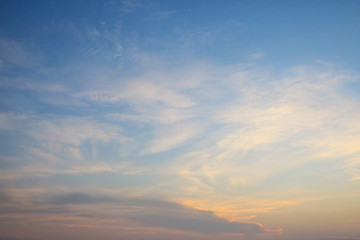 Naklejka na ściany i meble Sunset sky and clouds background.
