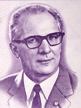 Erich Honecker A Portrait From German Collector's Banknote