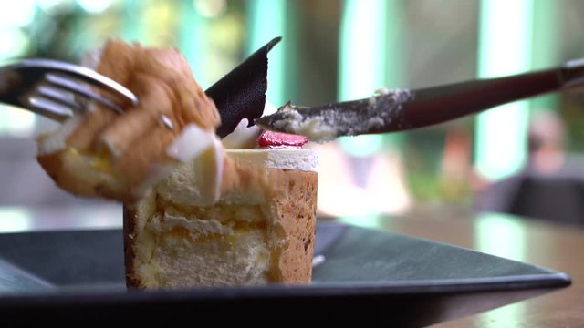 mango and passion fruit mousse cake