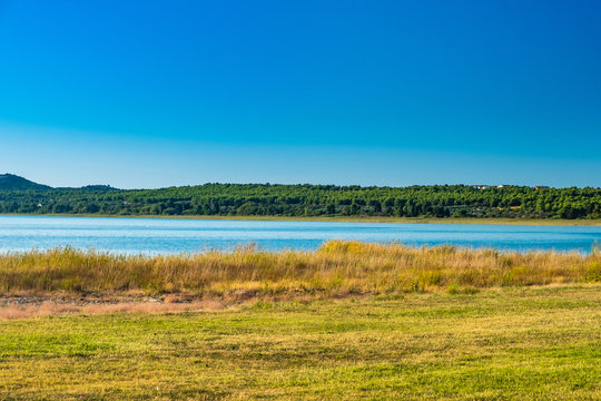 Beautiful nature park Vrana lake (Vransko jezero), Dalmatia, Croatia