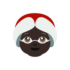 Mrs Claus christmas vector emoji