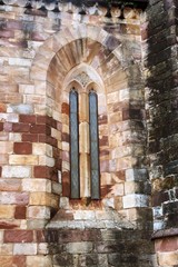 Ventana gótica de la catedral de Silves (Faro, Algarve, Portugal).