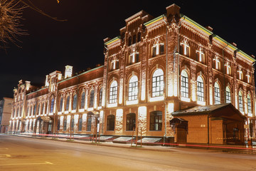 Fototapeta na wymiar architecture of the 19th century in Ryazan restored