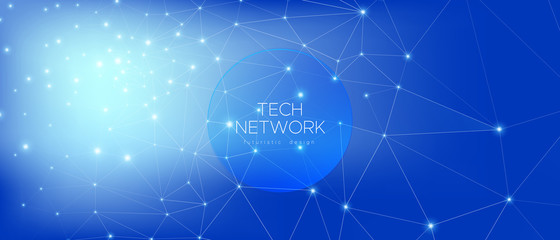 Big Data Concept. Technology Art. Blue 