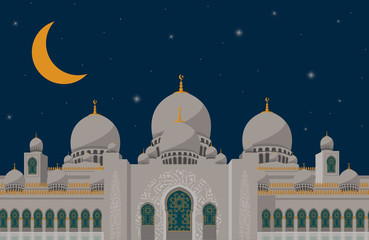 islamic arabic zayed grand mosque cartoon design