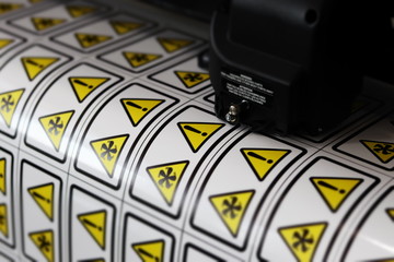 Plotter Cutting Vinyl Stickers Warning Manufacturing Technology 
