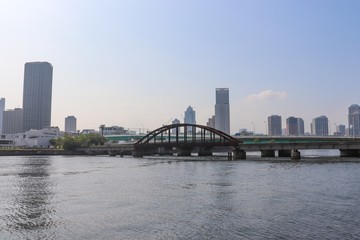 晴海橋梁付近の風景（東京都江東区）