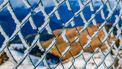 Nieve con verja hielo textura