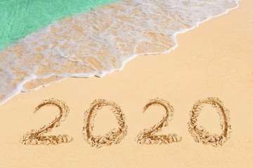 Numbers 2020 on beach