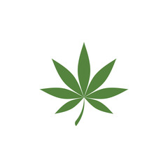 Cannabis marijuana hemp leaf logo
