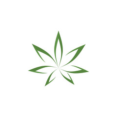 Cannabis marijuana hemp leaf logo