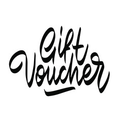 Gift Voucher Modern hand drawn lettering. Hand-painted inscription, calligraphy poster. Stylish font typography for cards, invitations.