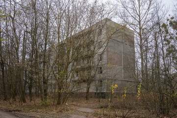 Fototapeta na wymiar Geisterstadt Prypjat in der Exclusion Zone in Tschernobyl