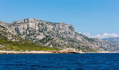Calanques National Park, mountainous coastline in south France near Marseille