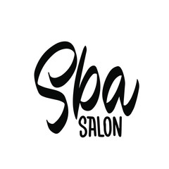 Hand drawn lettering logo. The inscription: Spa salon. Perfect design for greeting cards, posters, T-shirts, banners, print invitations.
