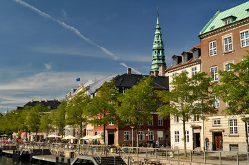 Streets of Copenhagen City, Denmark, Scandinavia. 